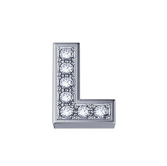 Iniziale L oro bianco e diamanti DCHF3319L.001