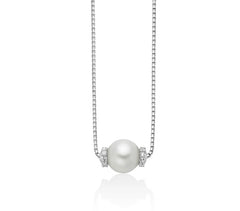 +Collana Eva con perla Oriente passante in argento.