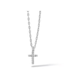 Collana Croce in Argento con zirconi bianchi Small