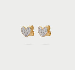 Orecchini A Lobo Cuore Micro Zirconi Argento 925 Rue Des Mille