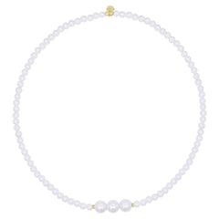GIROCOLLO ELASTICO CHOKER 3 PERLE - WHITESIDE