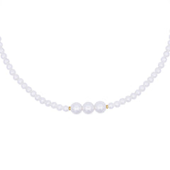GIROCOLLO ELASTICO CHOKER 3 PERLE - WHITESIDE
