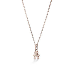 Collana Le Bebè Bimbo in Oro Rosa con Diamanti – i Pavé Mini