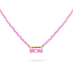 Girocollo rosa con scritta mom