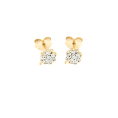 ORECCHINI LOBO MICRO ZIRCONI QUADRIFOGLIO