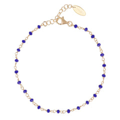 Bracciale Dorato con Cristalli Blu