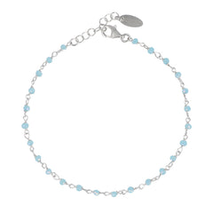 Bracciale in Argento con Cristalli Azzurri