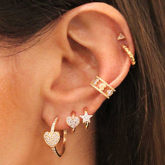 Mono orecchino soggetto cuore