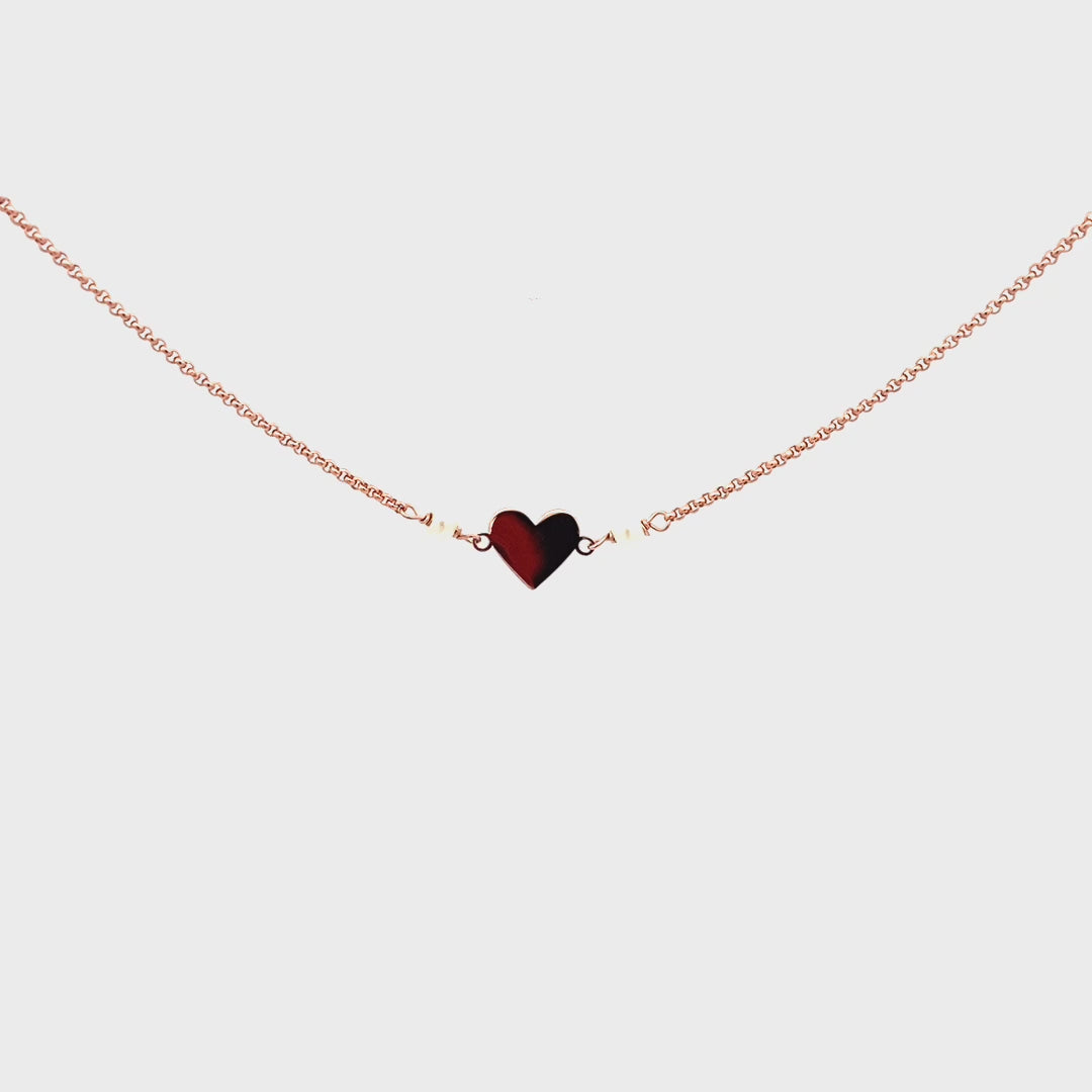 GIROCOLLO CATENELLA PERLA CUORE