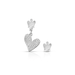 ORECCHINI IN ARGENTO CON ANGELO E CIONDOLO CUORE GIA421