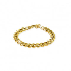 Bracciale con catena grumetta mini in bronzo dorato 458651