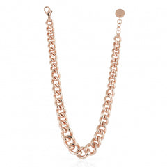 Collana in bronzo dorato rosa con catena  a scalare 484154