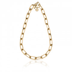 Collana in bronzo dorato catena forzatina