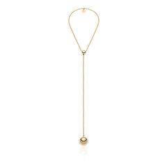 Collana dorata con sfera