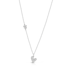 COLLANA  CON CIONDOLO CUORE E ANGELO GIA419