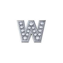 Lettera W Elements Con Diamanti