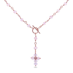 Crystal rainbow rosario collana