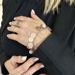 Bracciale Con Medaglie Cameo Italiano - Argento