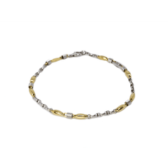 Zancan Bracciale Oro Bianco e Oro Giallo