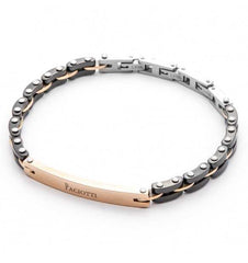 Bracciale Bicolor con targa 4ubr4520