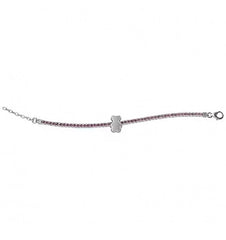 Bracciale tennis rosa orsetto