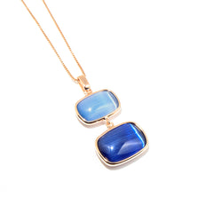 Collana Madi Laguna Blu Pendenti con Quarzi Ecologici Cod. 38834