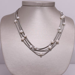 Collana Miluna Perle Multifilo Argento 925 Miss Italia PCL5626