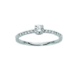 Miluna Anello Diamanti Solitari Con Contorno LID2311